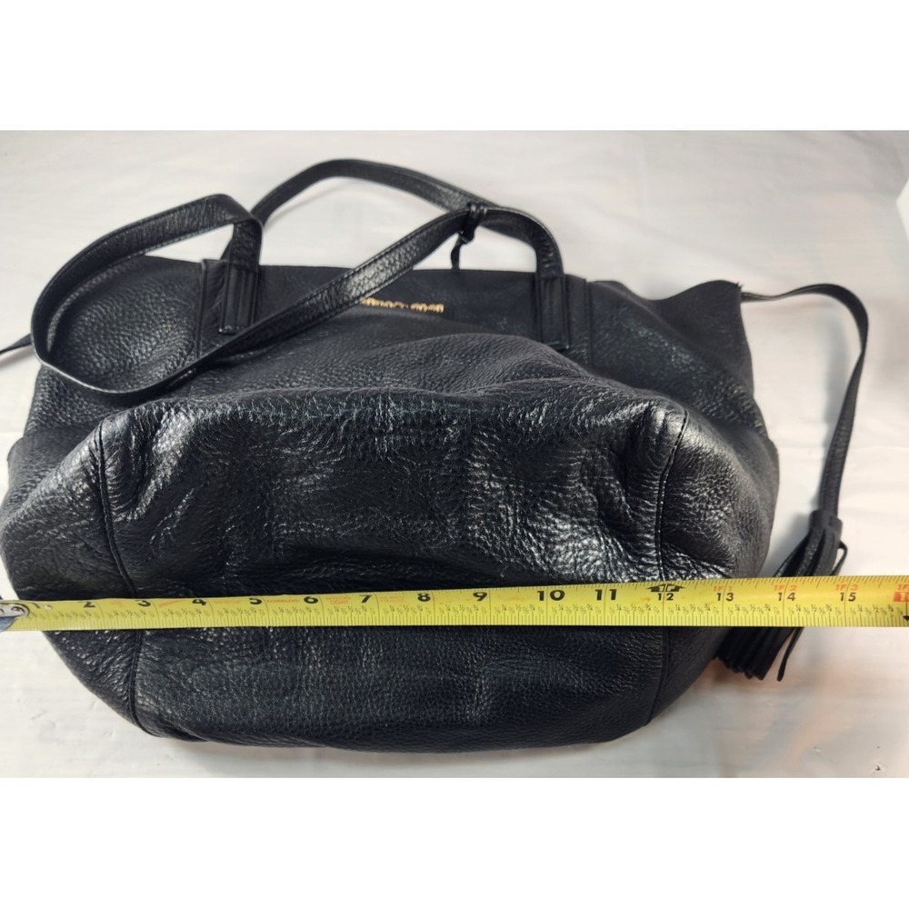 Michael Kors Black Super Soft Cobblestone Leather Shoulder Bag Purse Tote Large - Picture 4 of 9